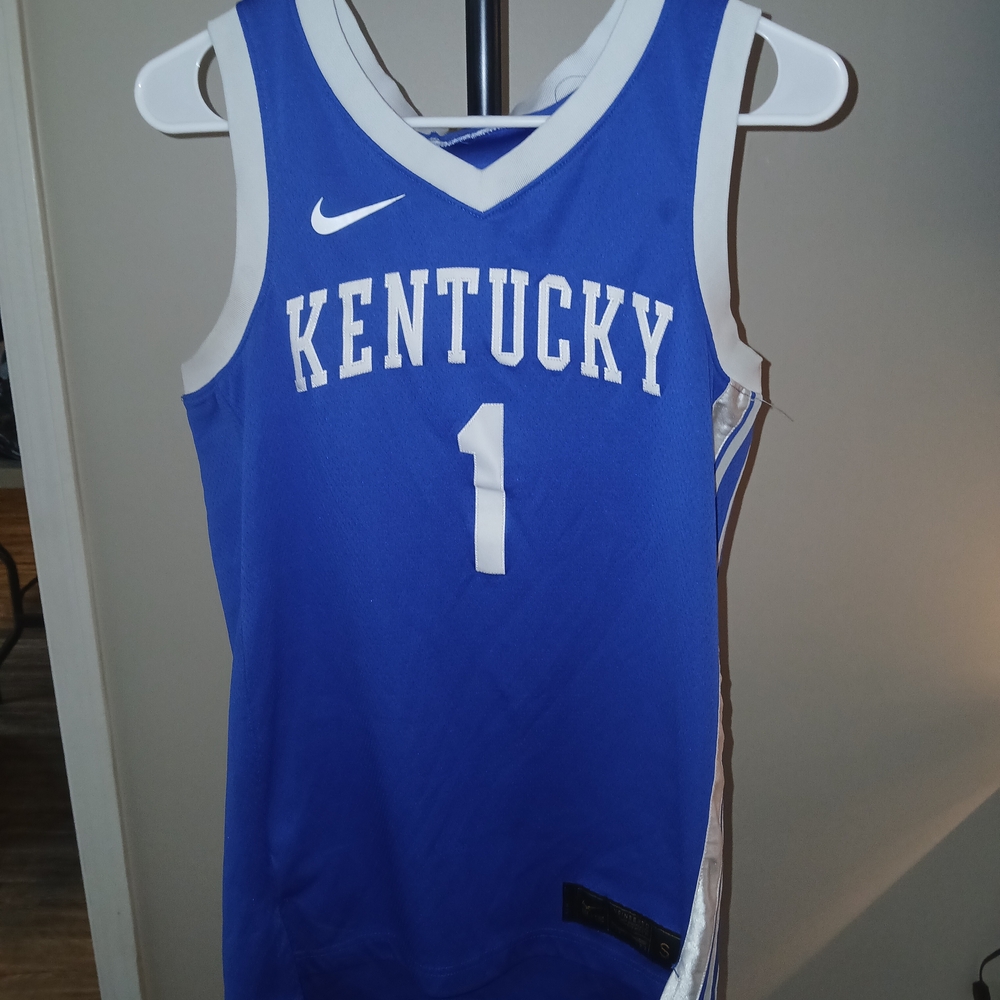 Nike Blue and White Kentucky Basketball Jersey #1 Devin Booker